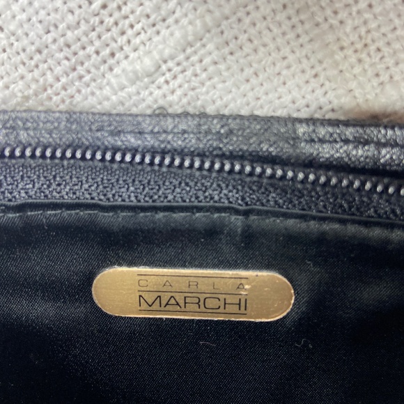 Carla Marchi Black Metal Mesh Evening Clutch / Handbag Purse w/ Zipper (lined) - Picture 8 of 11